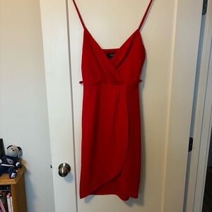 Papillon Blanc Vibrant Red Mini Dress